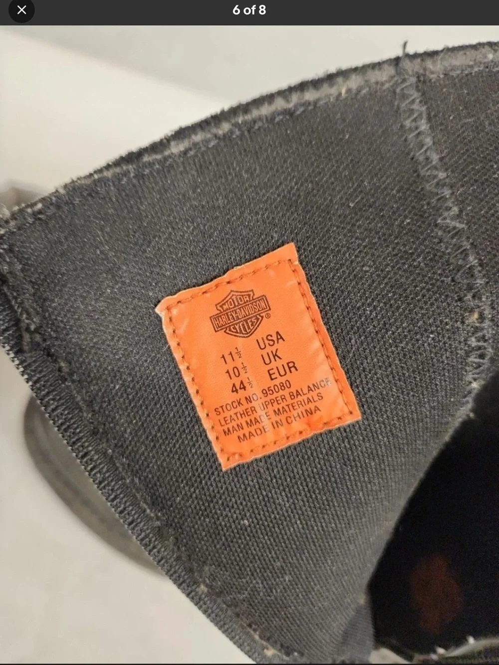 Distressed Classic Harley-Davidson Men's Black Boots Size 11.5